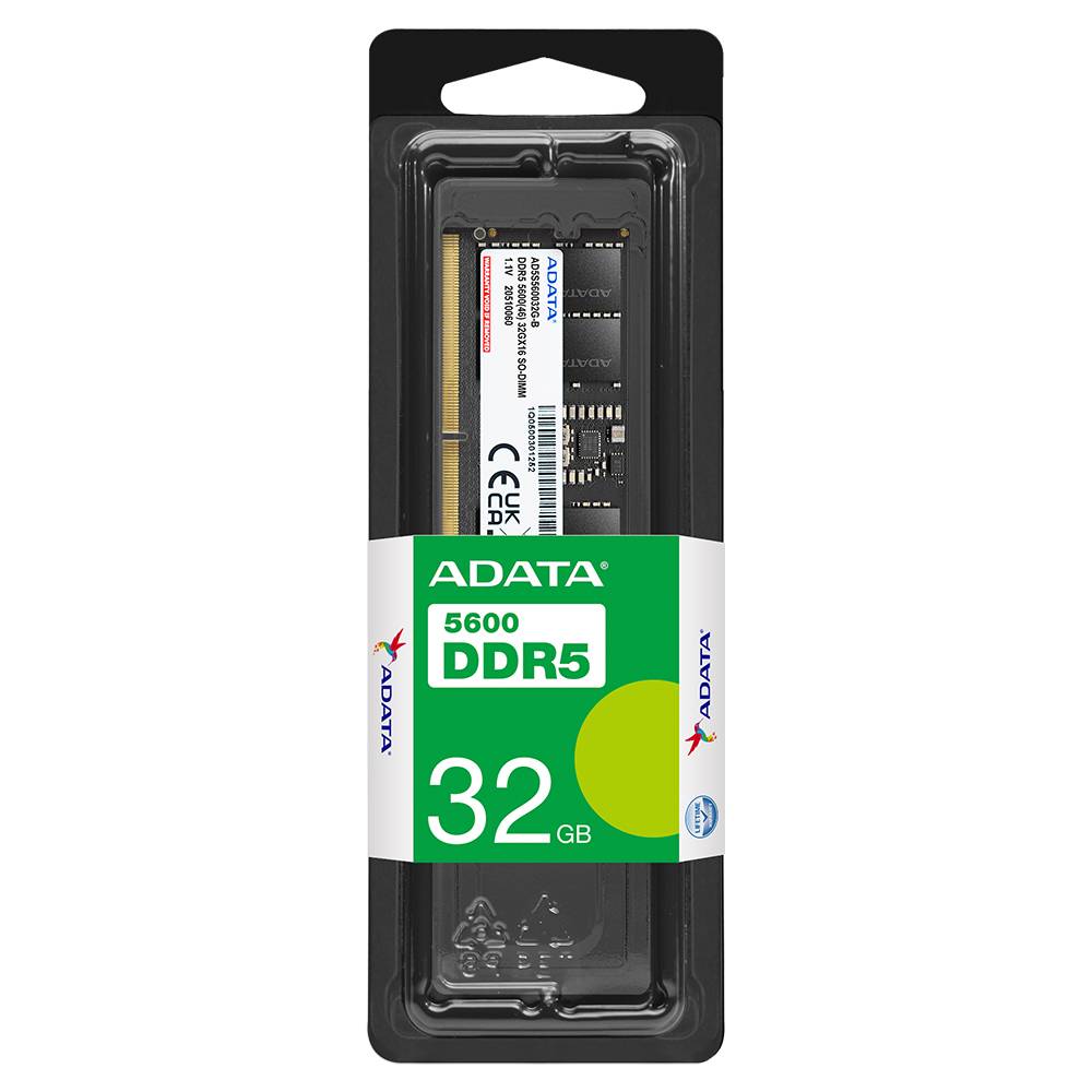 Memoria RAM ADATA - DDR5 32GB SODIMM 5600MHz. AD5S560032G-S Memoria RAM ADATA - DDR5 32GB SODIMM 5600MHz. AD5S560032G-S